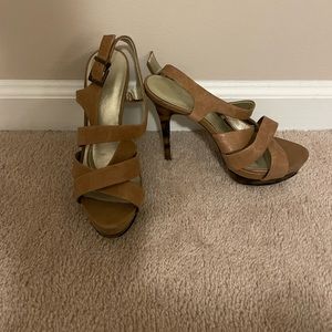 Worn Dark tan Jessica Simpson heels